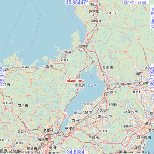 Takashima on map