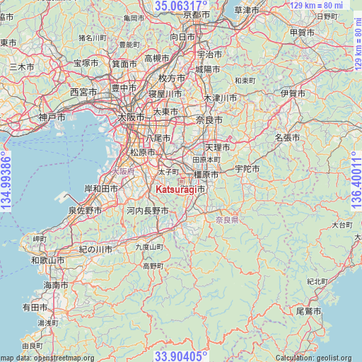 Katsuragi on map