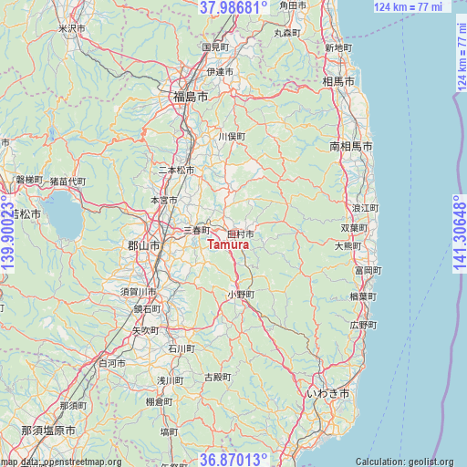 Tamura on map