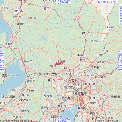 Motosu on map