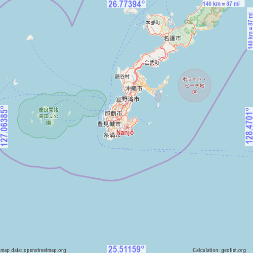 Nanjō on map