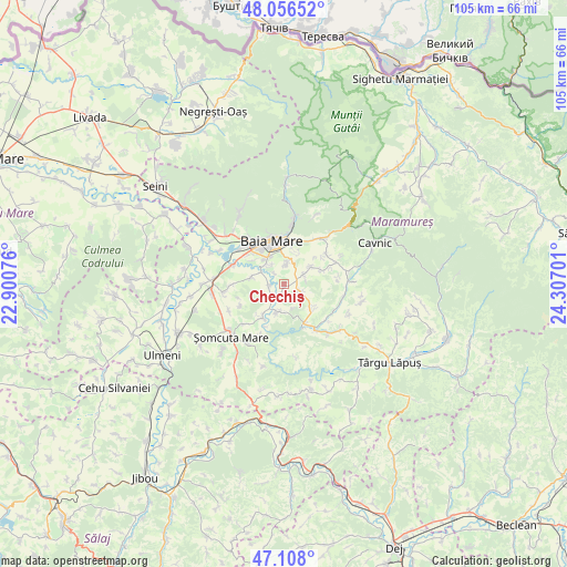 Chechiș on map