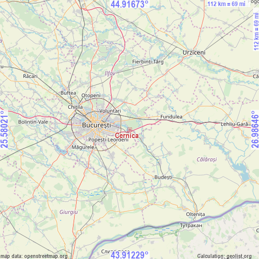 Cernica on map