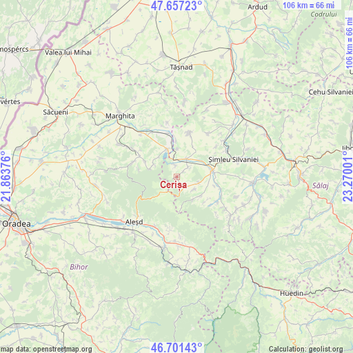 Cerișa on map