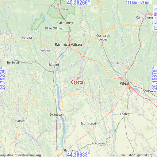 Ceretu on map