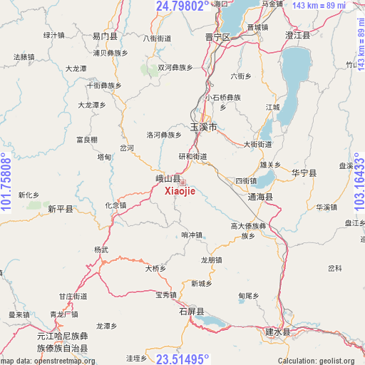 Xiaojie on map