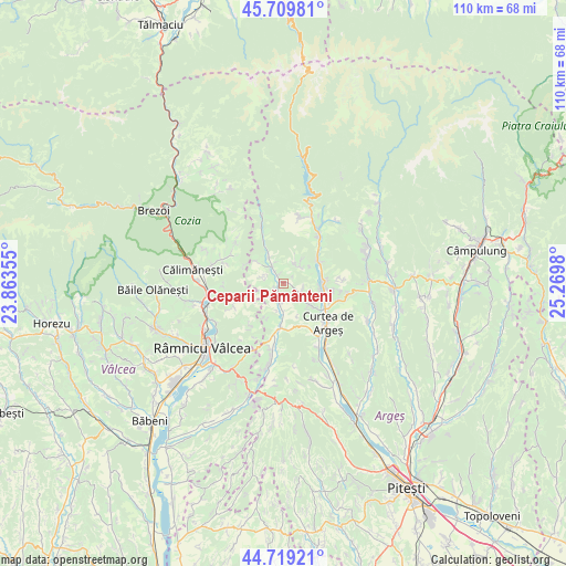 Ceparii Pământeni on map