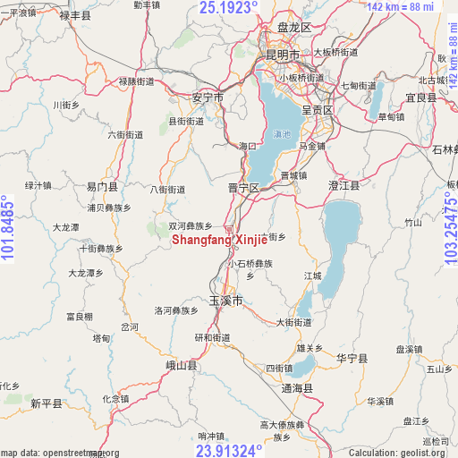 Shangfang Xinjie on map