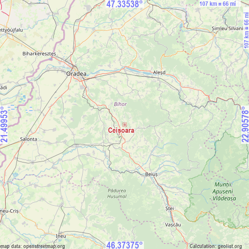 Ceișoara on map