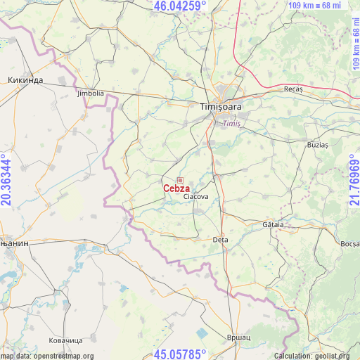 Cebza on map