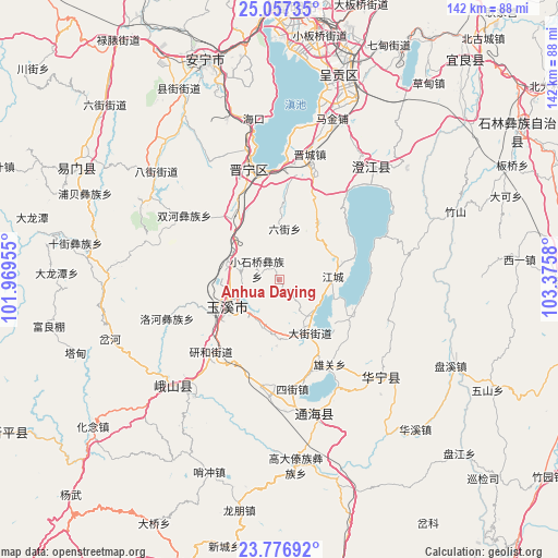 Anhua Daying on map