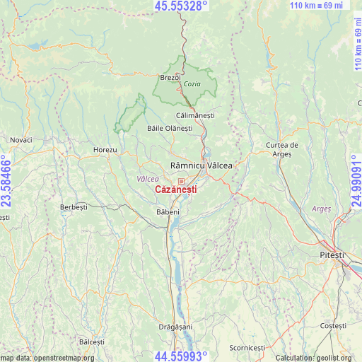 Căzănești on map