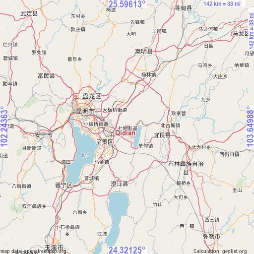 Qidian on map