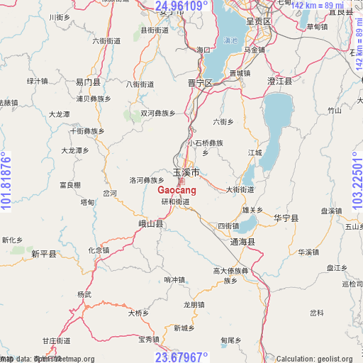 Gaocang on map