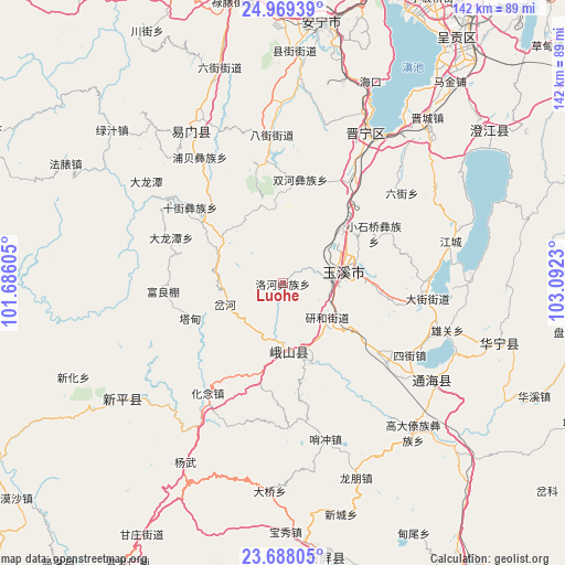 Luohe on map