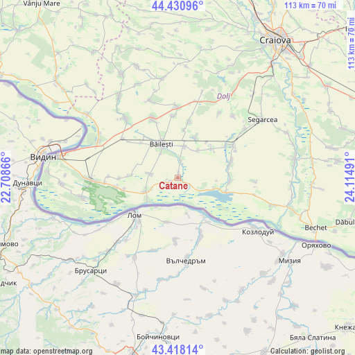 Catane on map