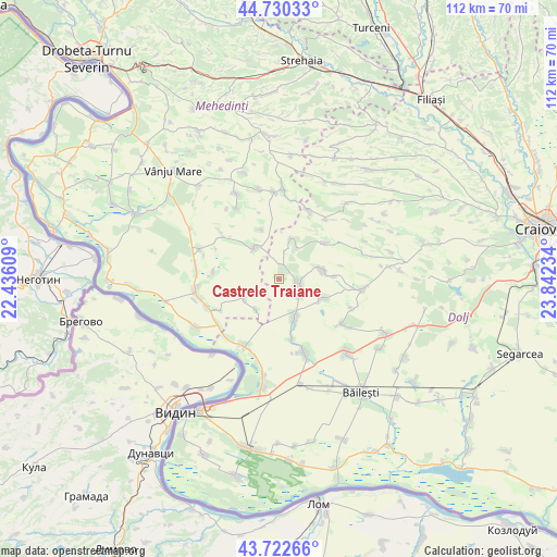 Castrele Traiane on map