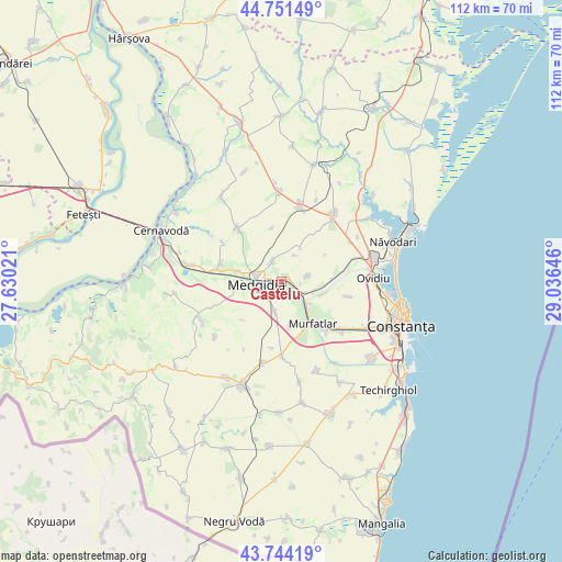 Castelu on map