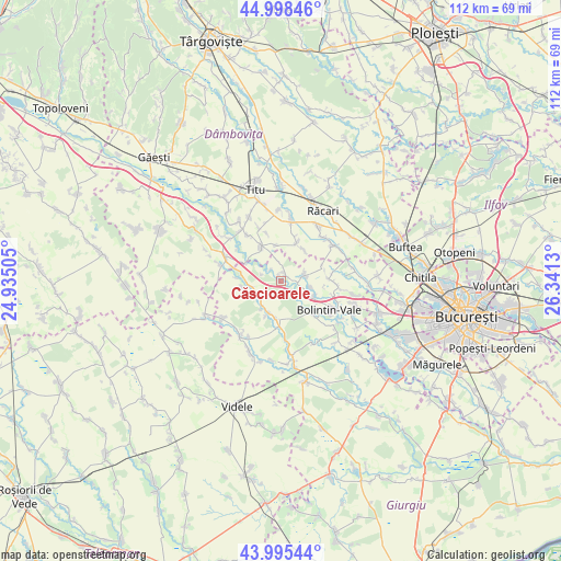 Căscioarele on map