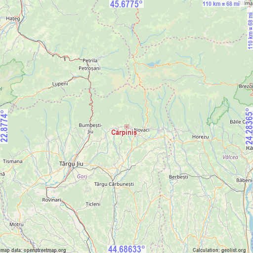 Cărpiniș on map