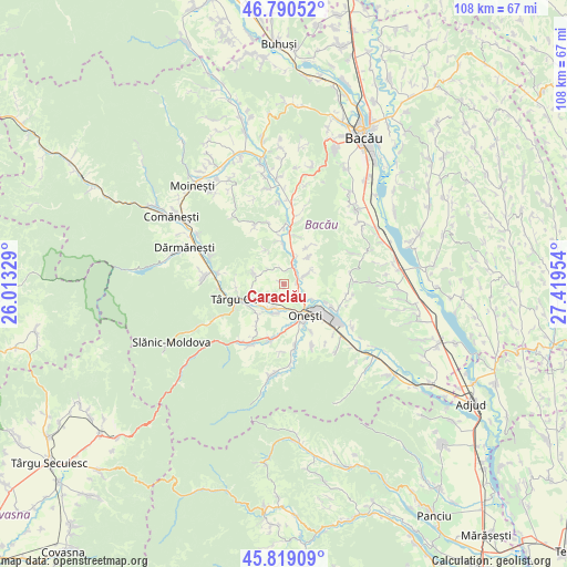 Caraclău on map