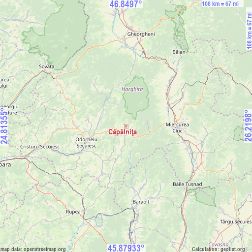 Căpâlniţa on map