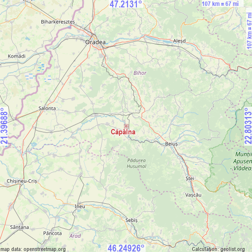 Căpâlna on map