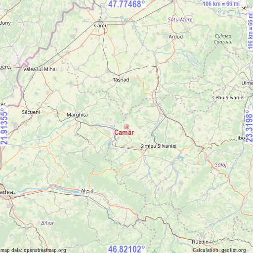 Camăr on map