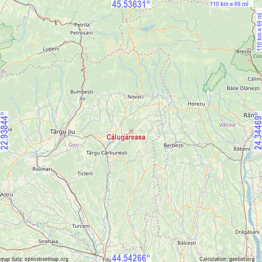 Călugăreasa on map