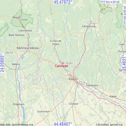 Calotești on map