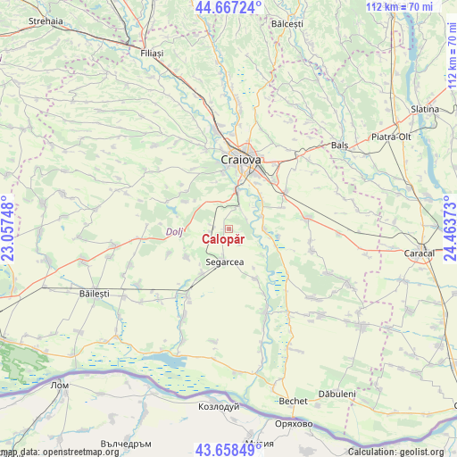 Calopăr on map