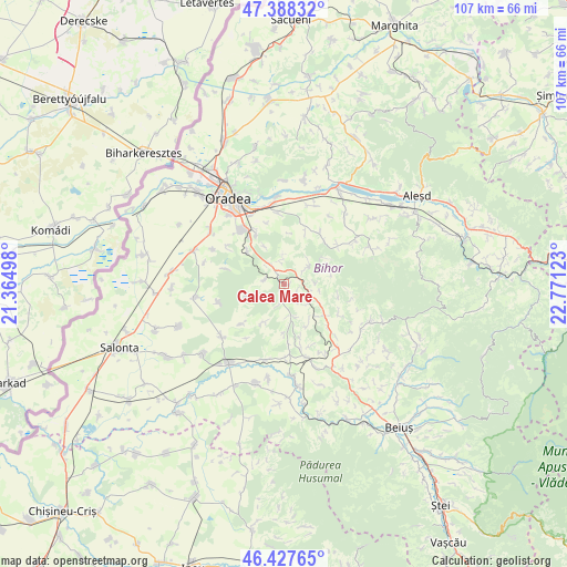 Calea Mare on map