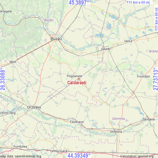 Căldărăști on map