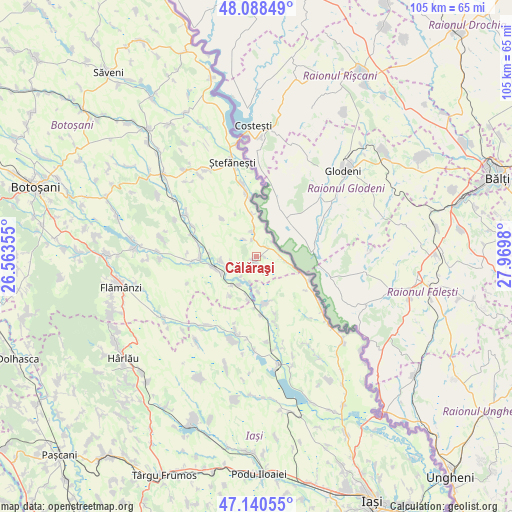 Călăraşi on map