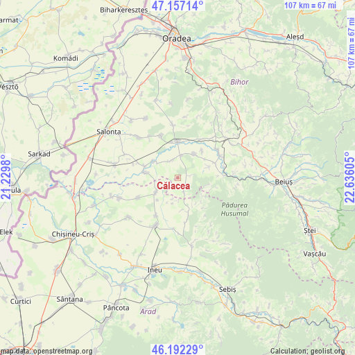 Călacea on map