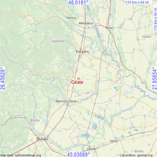 Căiata on map