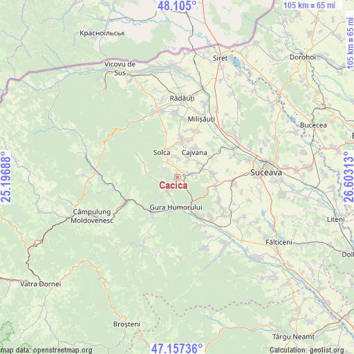 Cacica on map