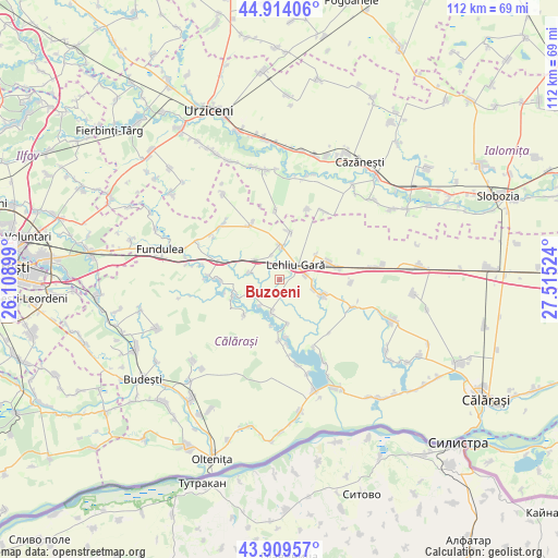 Buzoeni on map