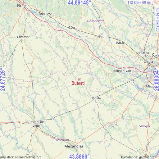 Butești on map