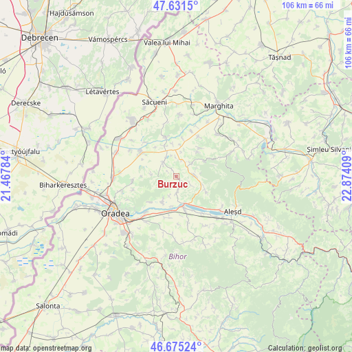 Burzuc on map