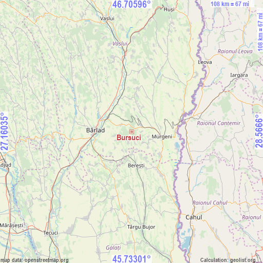 Bursuci on map