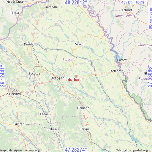 Burlești on map