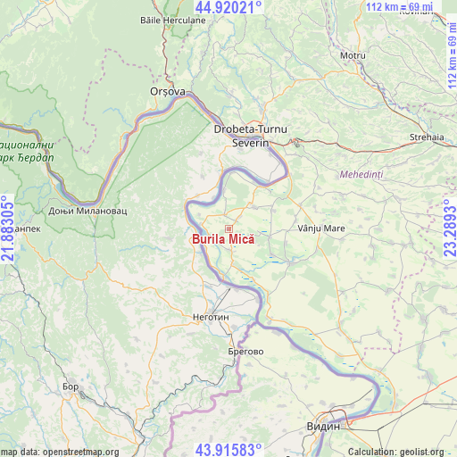 Burila Mică on map