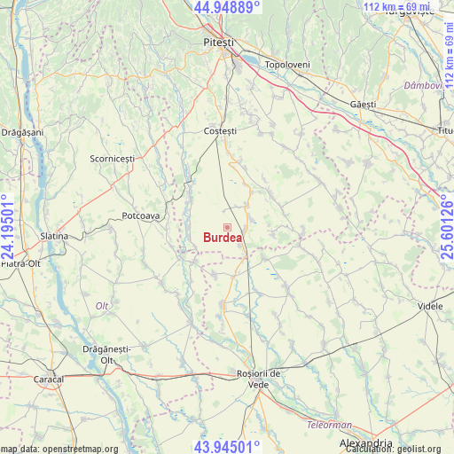 Burdea on map