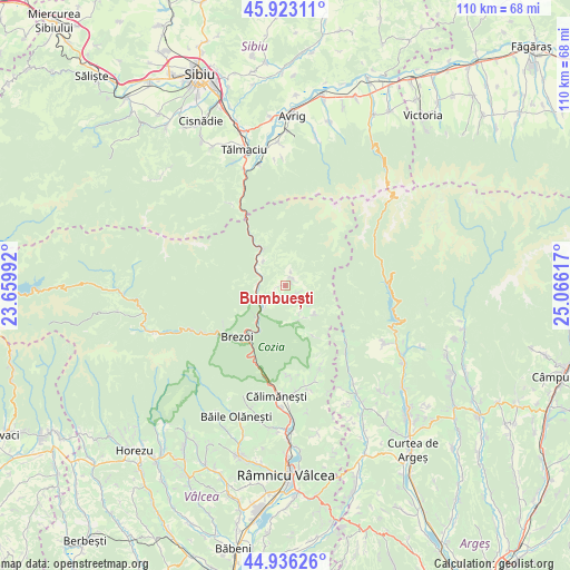 Bumbuești on map