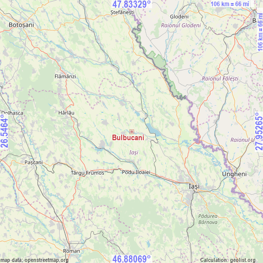 Bulbucani on map