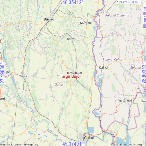 Târgu Bujor on map