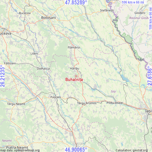 Buhalnița on map