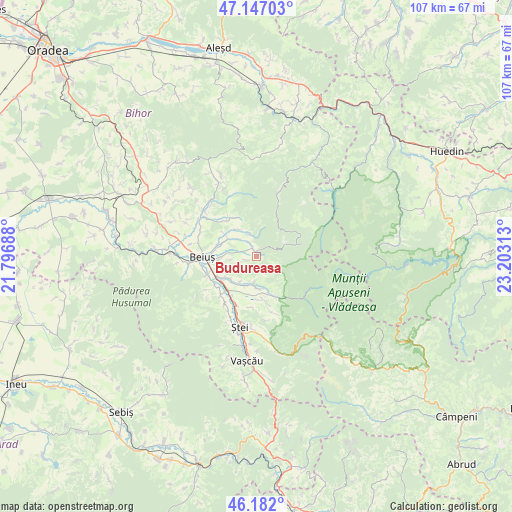 Budureasa on map