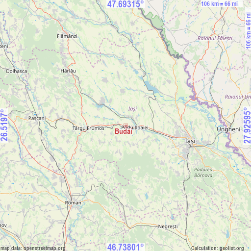 Budăi on map